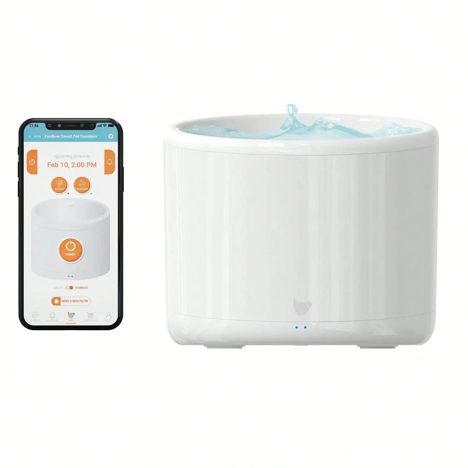 Smart Cat and Dog Drinking Fountain: Automatic Cat and Dog Drinking Machine Ultra-quiet and energy-saving,2.0-liter water tank.