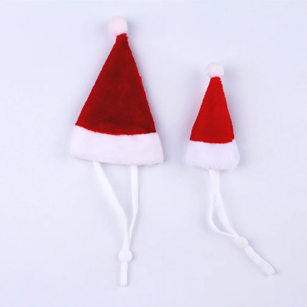 Hamster Guinea Pig Christmas Cap Costume Mini Small Pet Red Hat Xmas Headwear Pet Outfits for Chinchilla Rabbit Hedgehog.