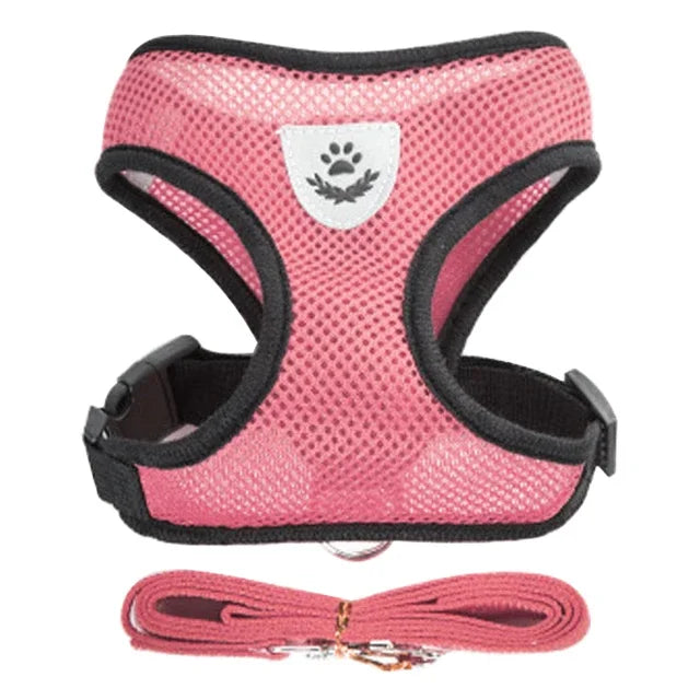 Cat Harness Vest Walking Lead Leash For Puppy Dogs Collar Polyester Adjustable Mesh Dog Harness For Small Medium Pet Accessories.