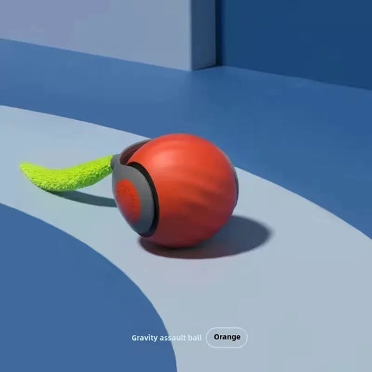 Interactive Indoor Training Pet Toy Active Rolling Ball Smart IQ Automatic Self Mobility Electric Cat Ball With Feather Teaser.
