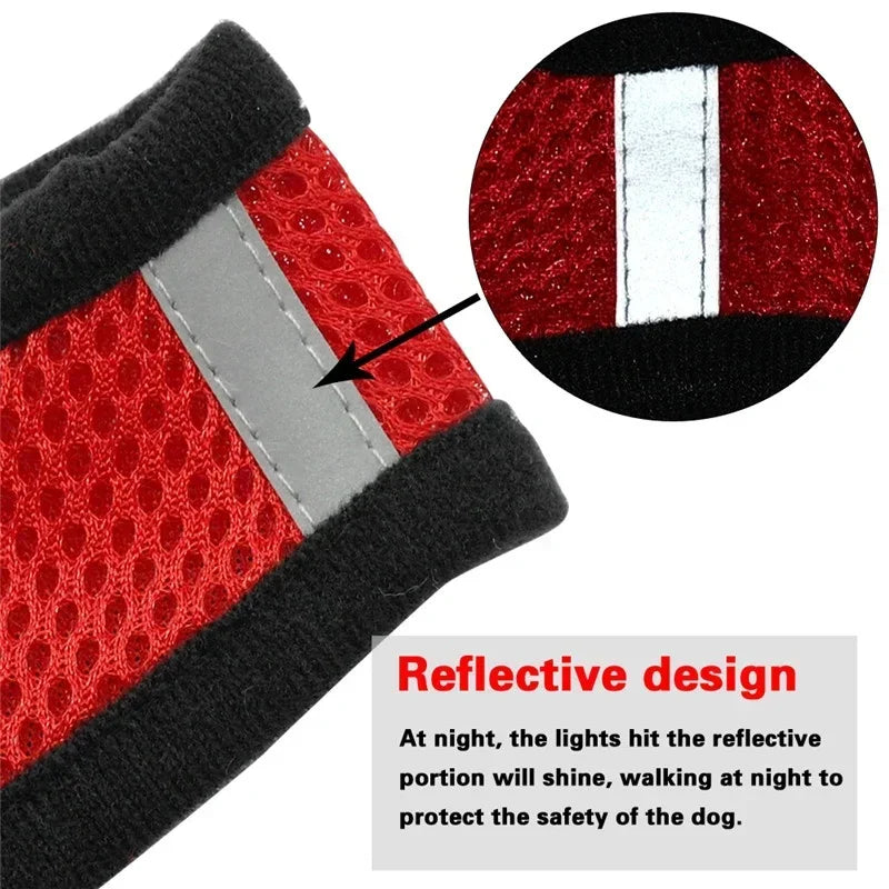 Cat Harness Vest Walking Lead Leash For Puppy Dogs Collar Polyester Adjustable Mesh Dog Harness For Small Medium Pet Accessories.