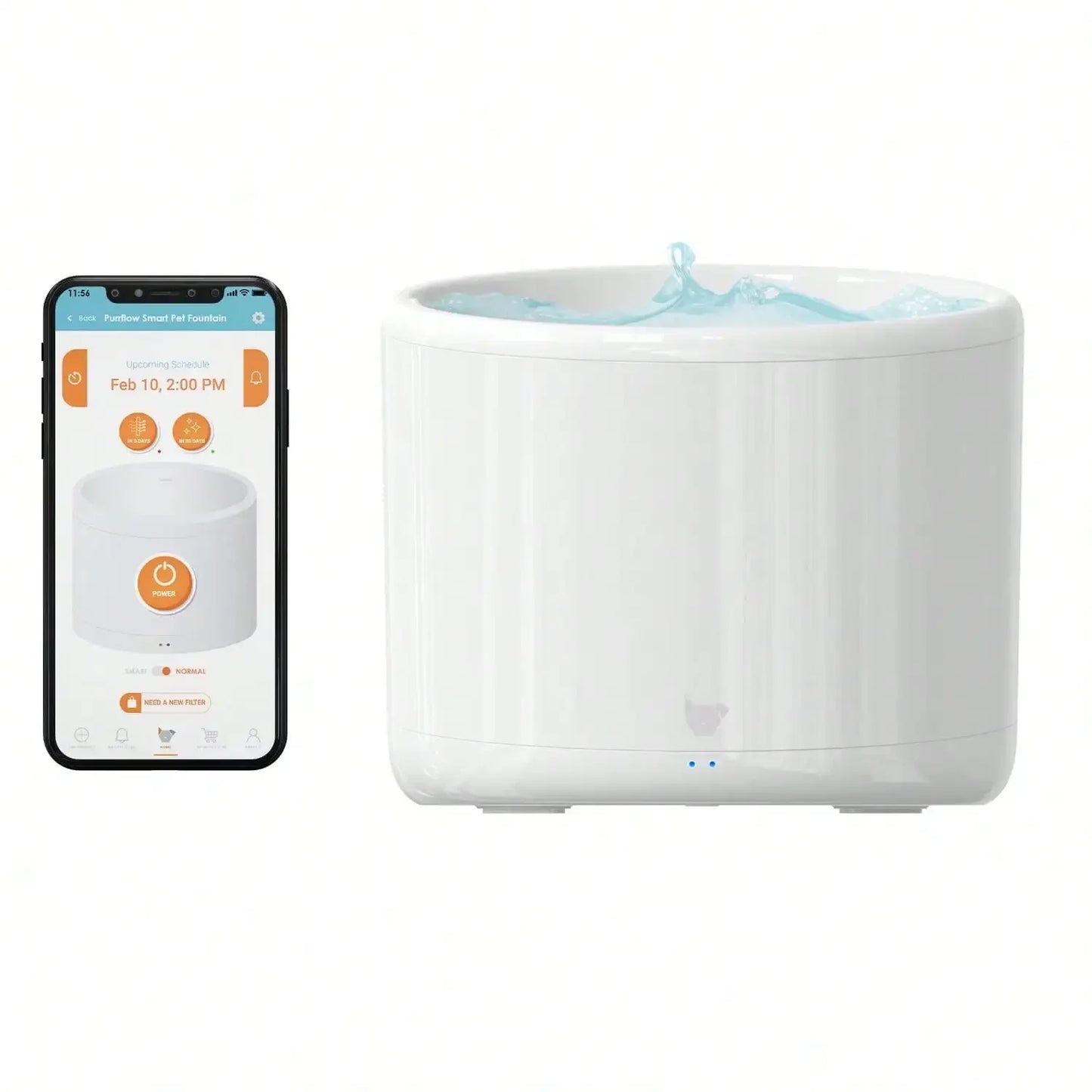 Smart Cat and Dog Drinking Fountain: Automatic Cat and Dog Drinking Machine Ultra-quiet and energy-saving,2.0-liter water tank.