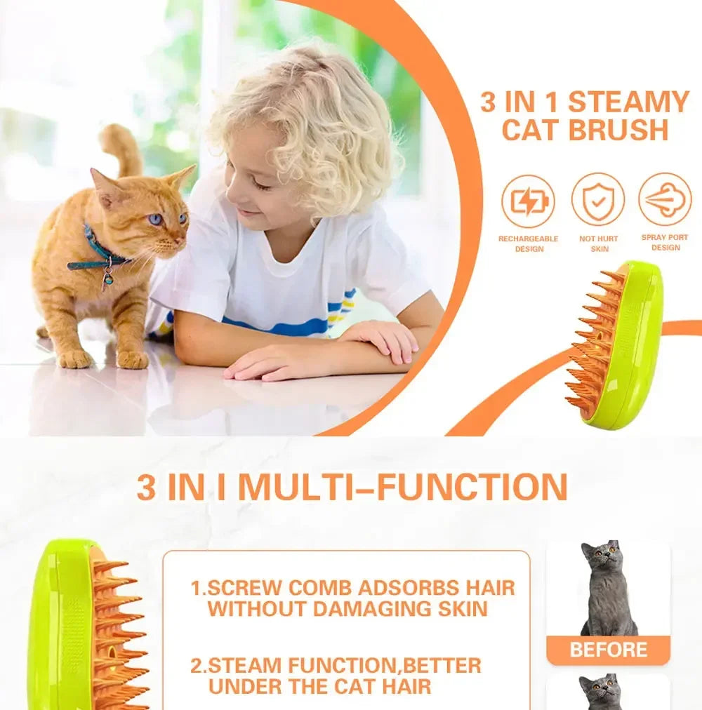 Comb  for Cats 3-in-1 Cats Pet Products Electric